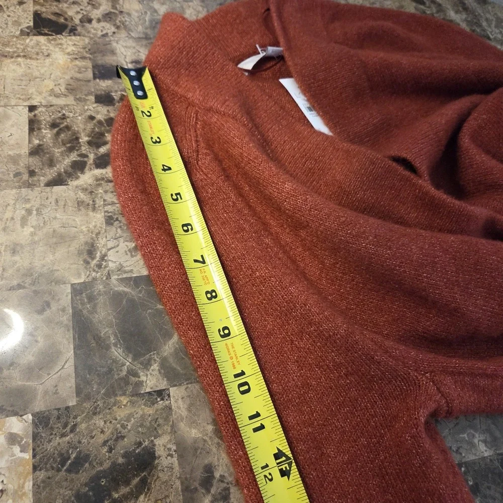 Loft sz S soft rust color long cardigan sweater NWT wool blend casual‎ cozy